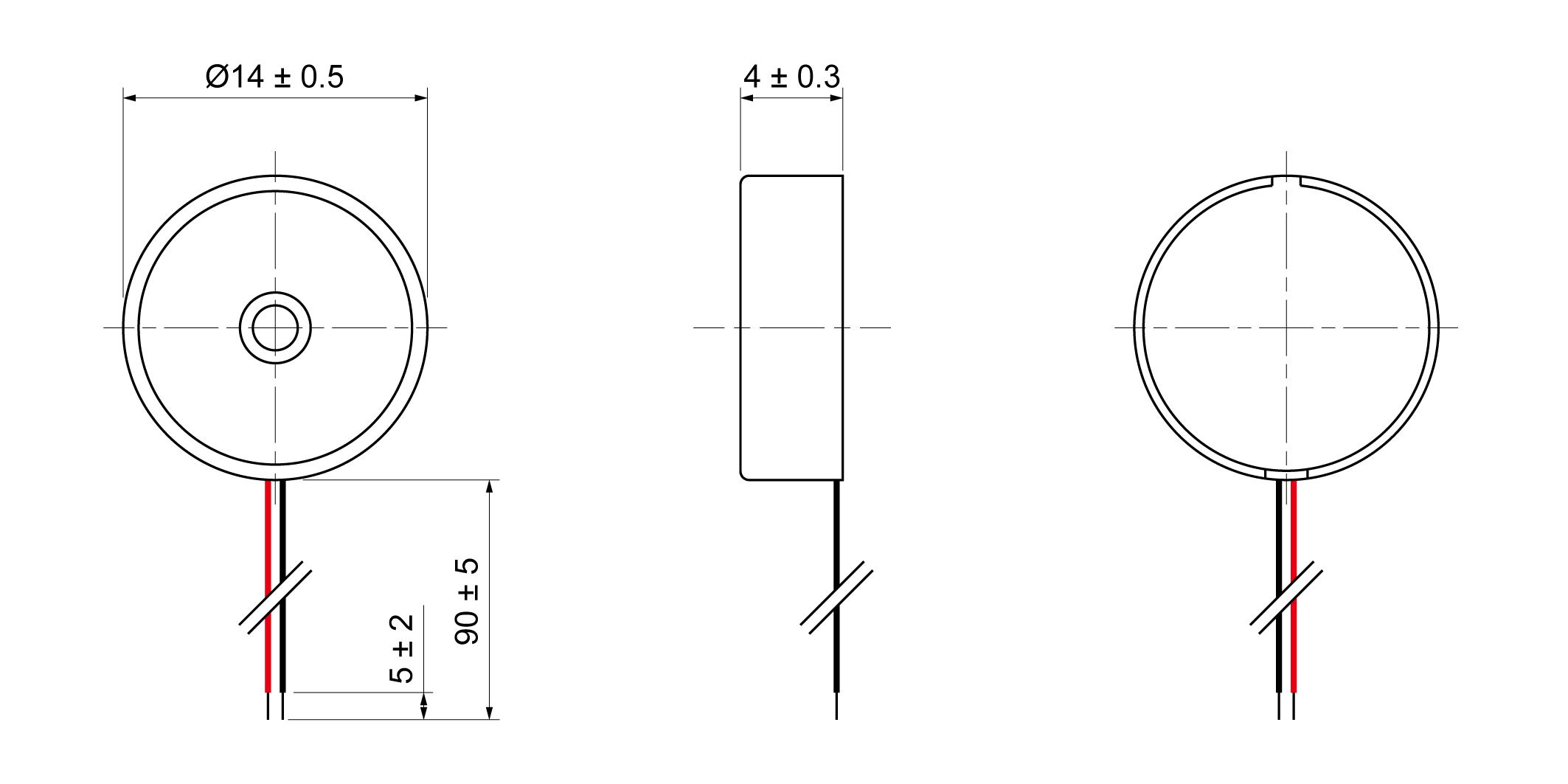 PT1404-40A15-W Mechanical Drawing